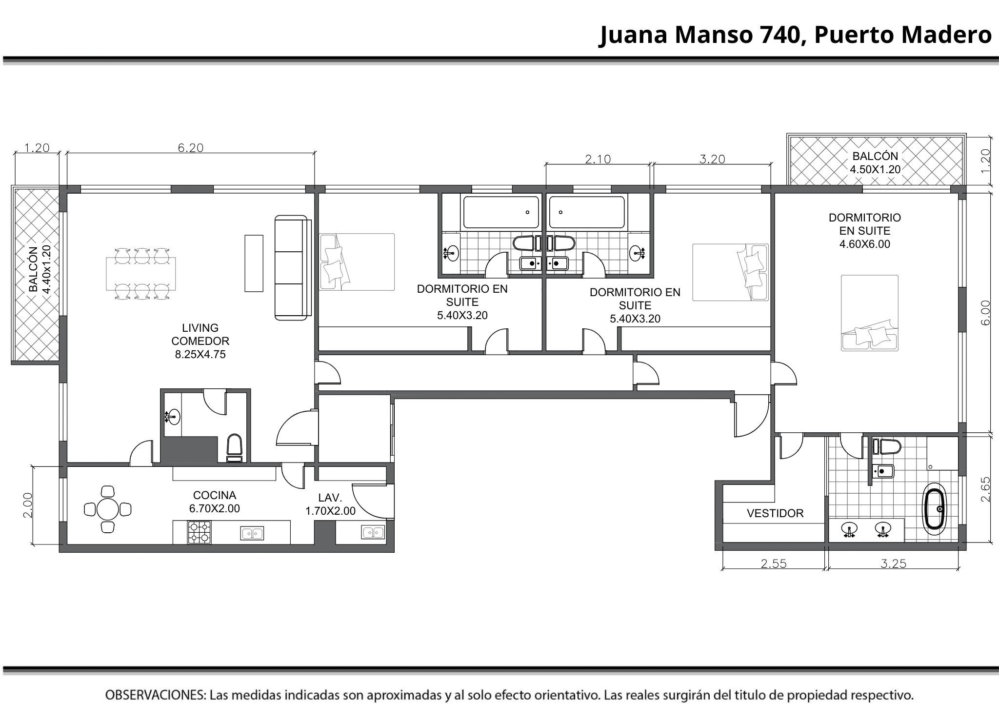 Plano Juana Manso 740, Puerto Madero